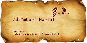 Zámbori Muriel névjegykártya